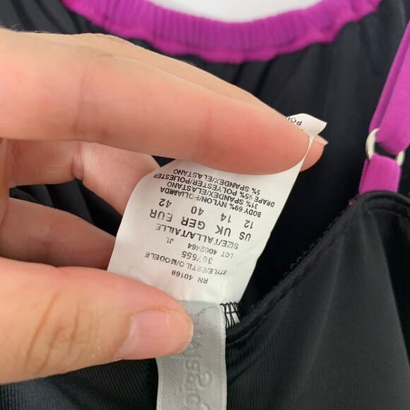 Magic Suit by Miraclesuit Swimsuit One Piece Swimwear Orchid Womens Size 12 New - Picture 14 of 15